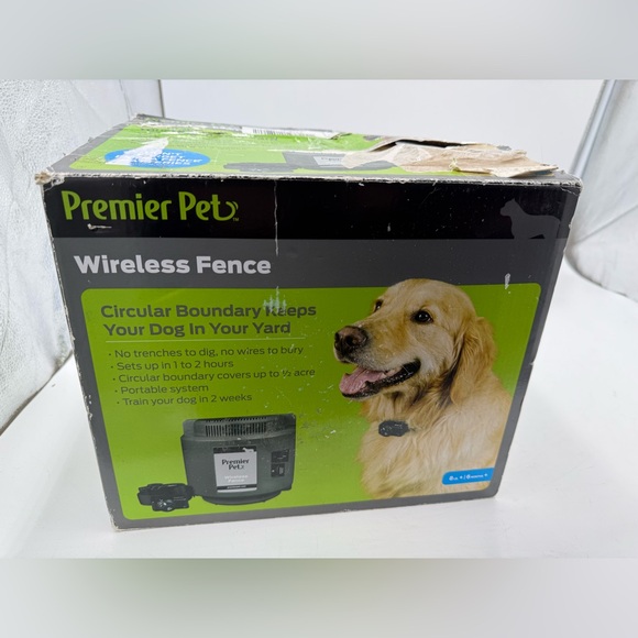 Premier Pet GIF00-16917 Wireless Dog Fence System OPEN BOX.